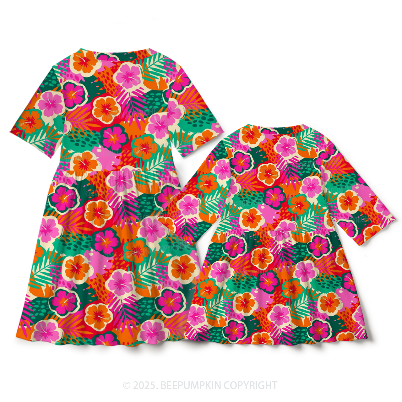 Lush Petals Mom&Me Matching All Over Print Dress
