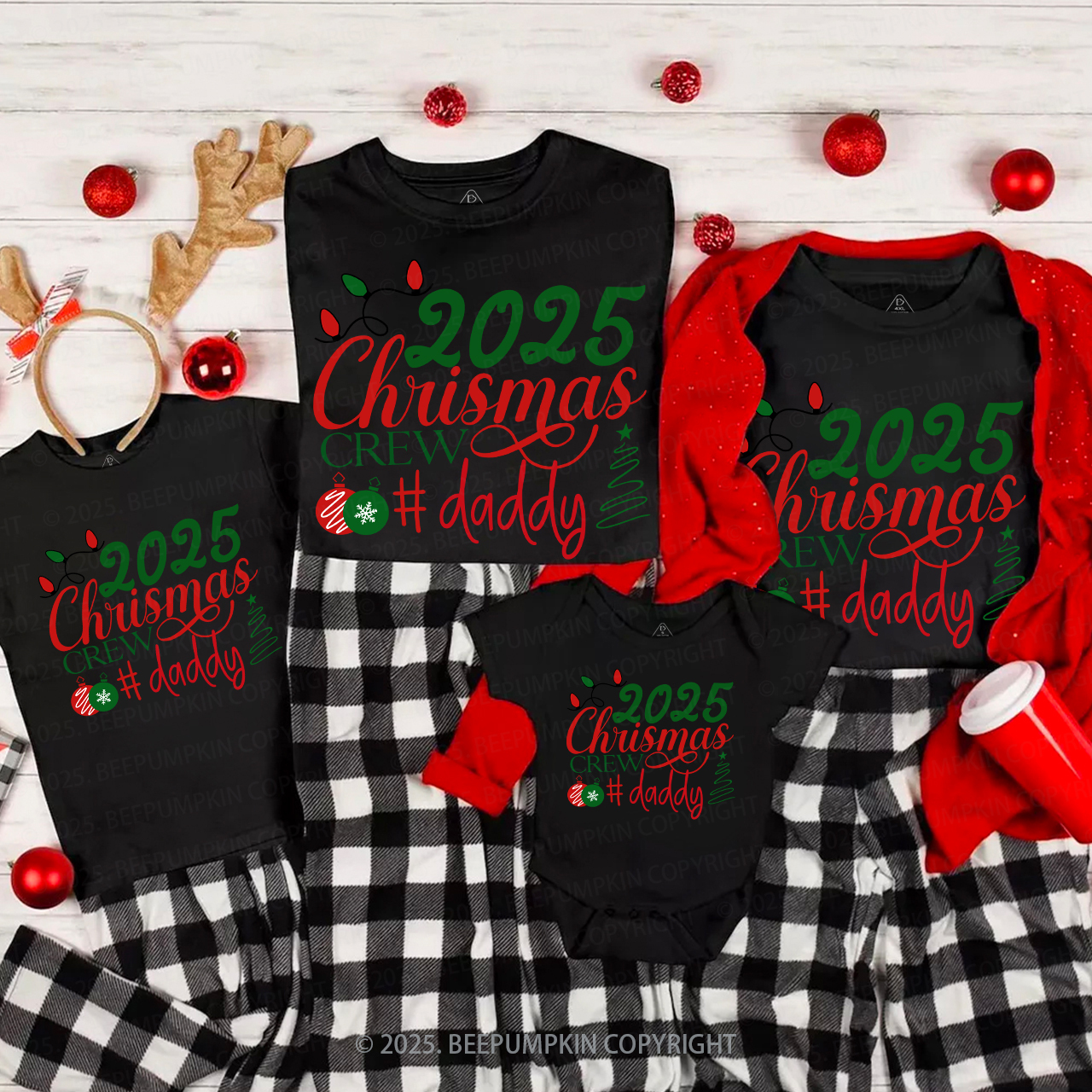 2025 Christmas Crew Family Matching Shirts Beepumpkin