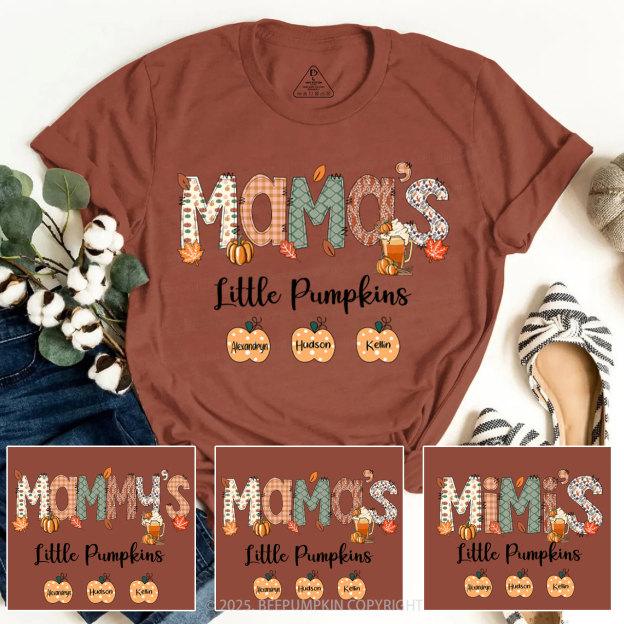 Personalized Fall Family Matching Grandparents Shirt
