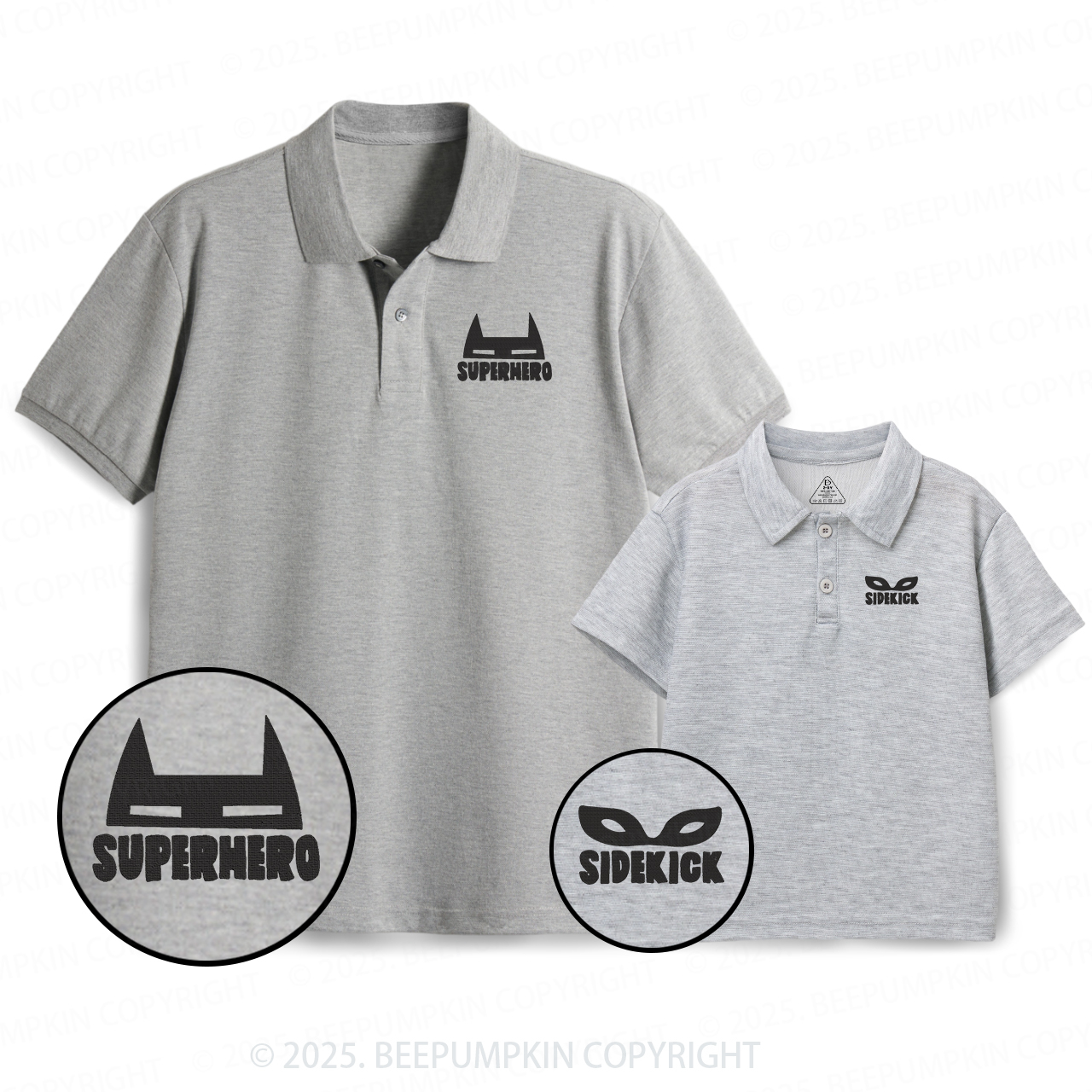 Embroidery Hero Dad&Me Matching Polo Shirt Beepumpkin