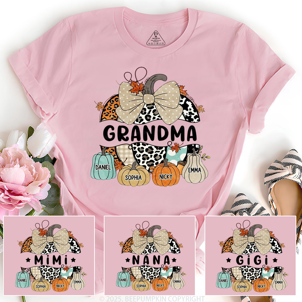 Personalized Fall Halloween Pumpkin T-Shirts Beepumpkin