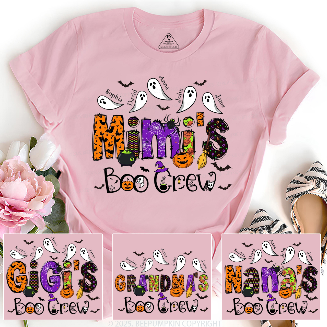 Personalized Mimi's Boo Crew T-Shirts Beepumpkin