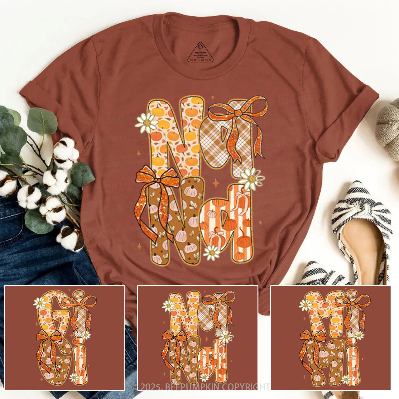 Glitter Pumpkin Mama T-Shirts Beepumpkin