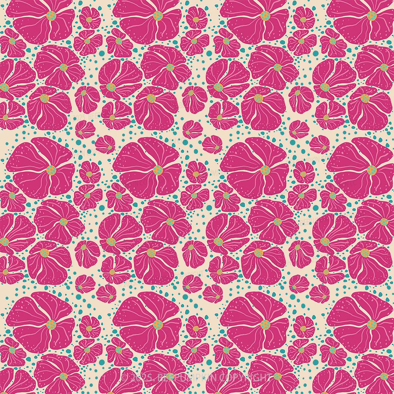 Petal Symphony Mom&Me Matching All Over Print Dress