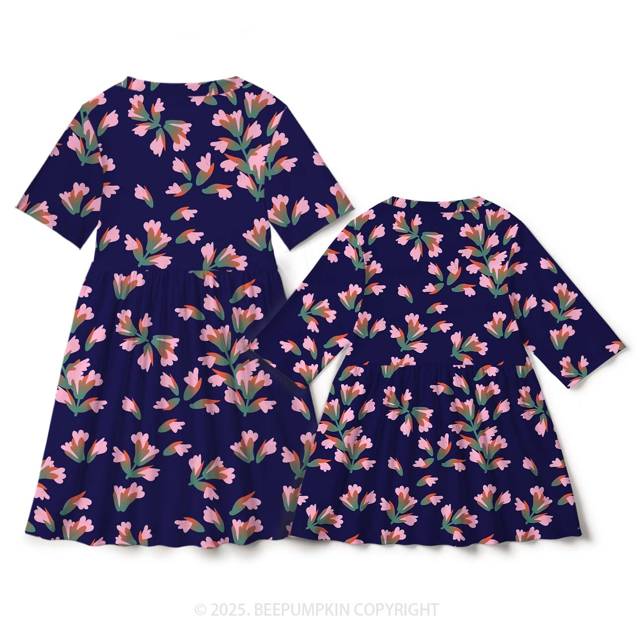 Floral Whispers Mom&Me Matching All Over Print Dress