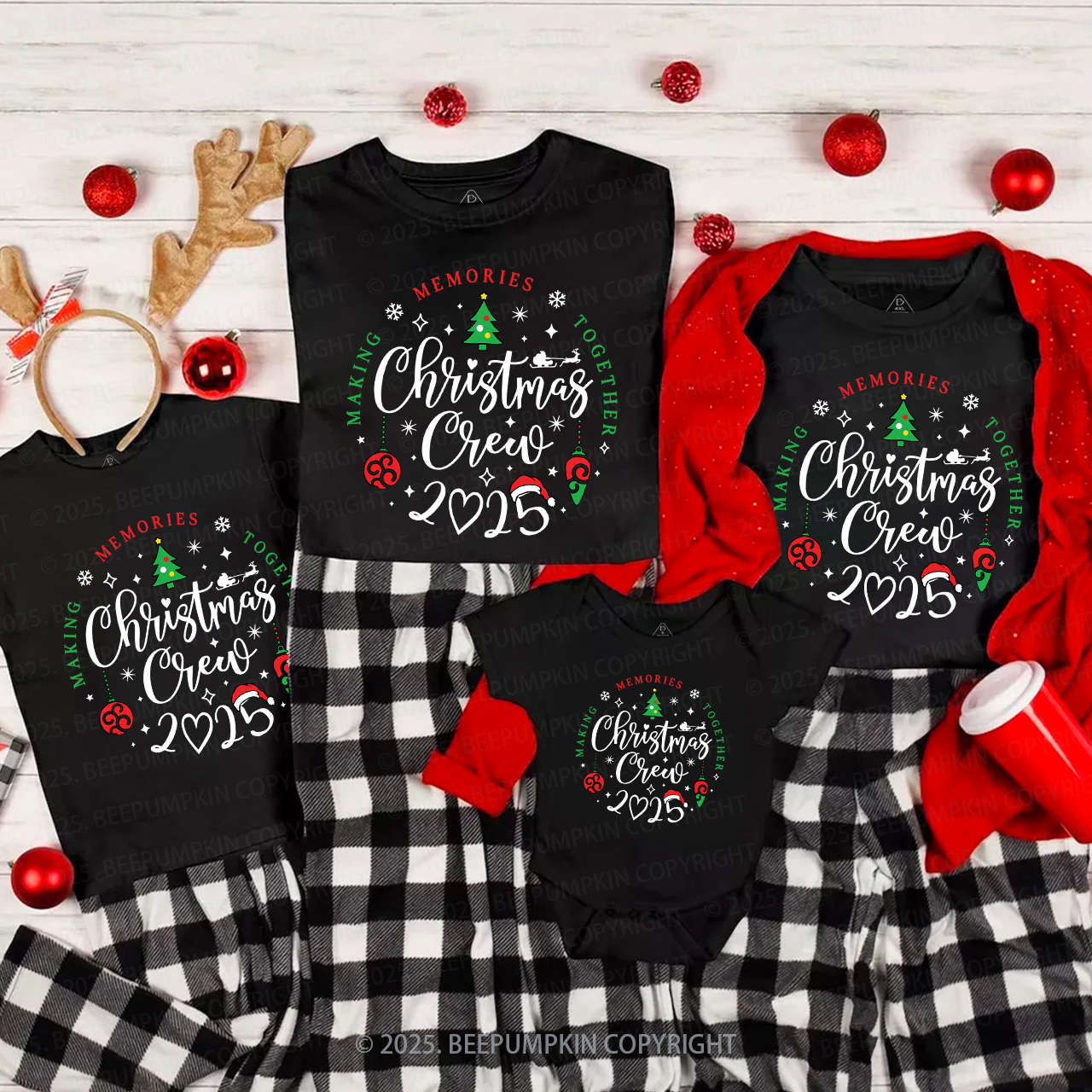 Making Memories Together 2025 Family Christmas Shirts Beepumpkin