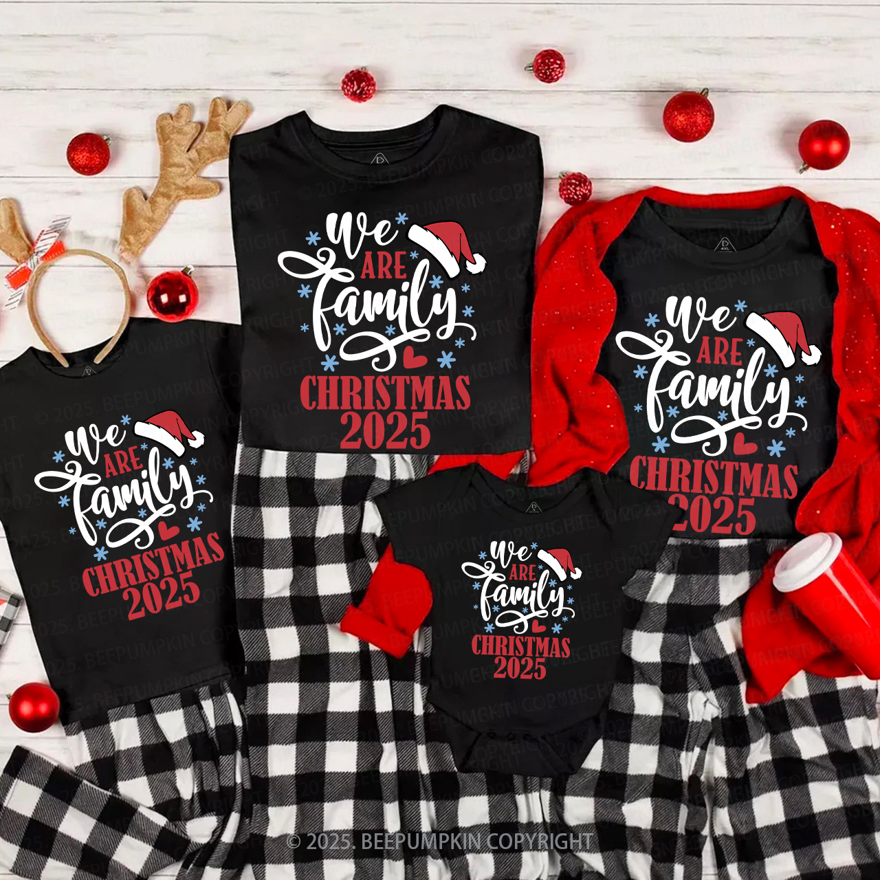 2025 We Are Family Christmas Reunion Matching Shirts Beepumpkin