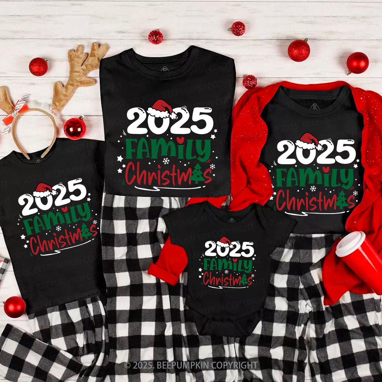 2025 Family Holiday Matching T-Shirts Beepumpkin