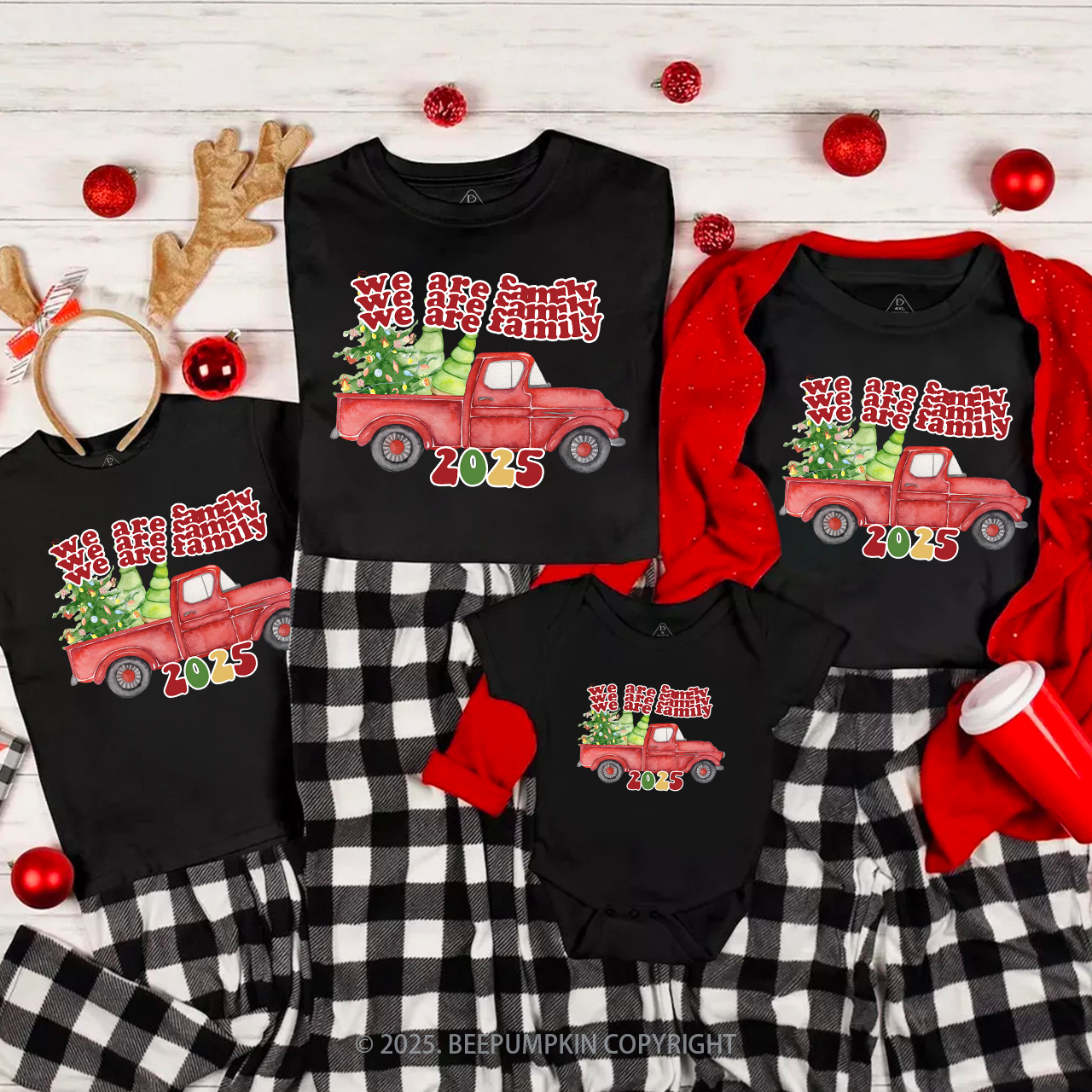 We Are Family 2025 Christmas Matching Shirts Beepumpkin