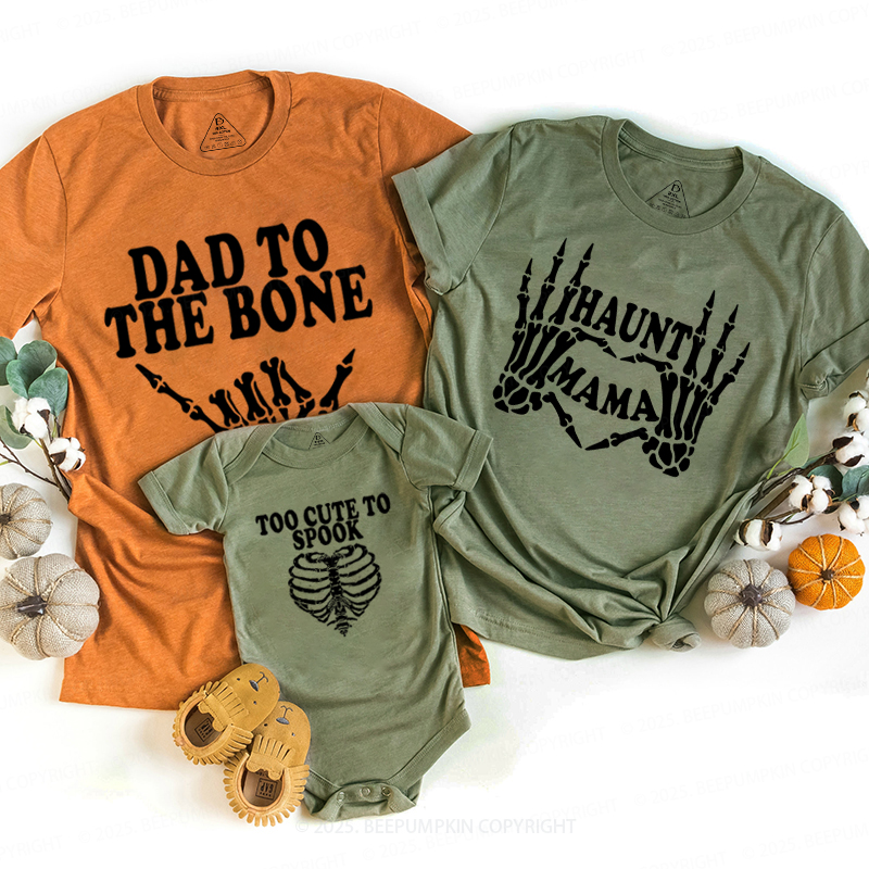 Personalized Love To The Bone Halloween Family Matching Shirts