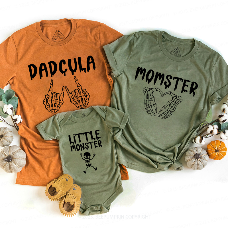 Personalized Skeleton Vibes Halloween Family Matching Shirts