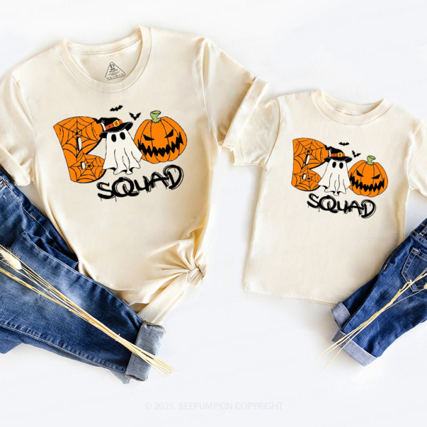 Boo Ghost Halloween Family Matching Shirts