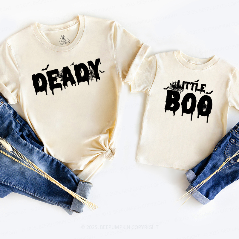 Personalized Deady Mummy Little Boo Halloween Family Matching Shirts