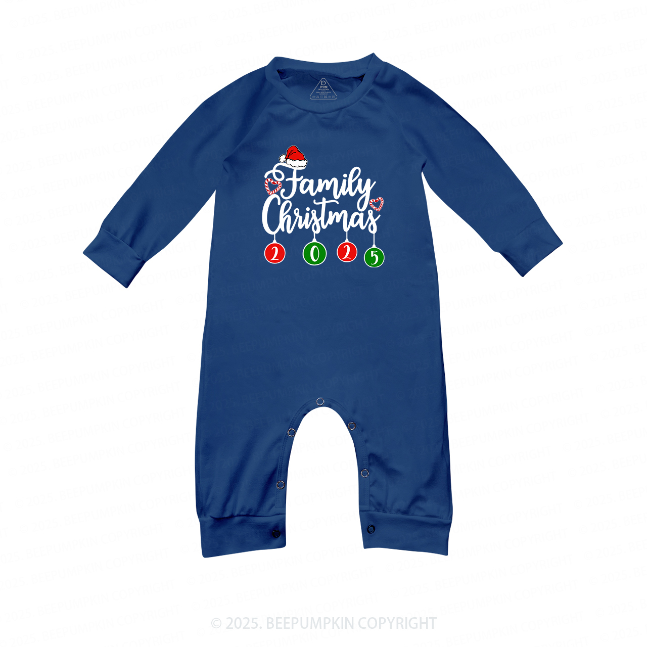 2025 Christmas Lanterns Family Matching Blue Pajamas Beepumpkin