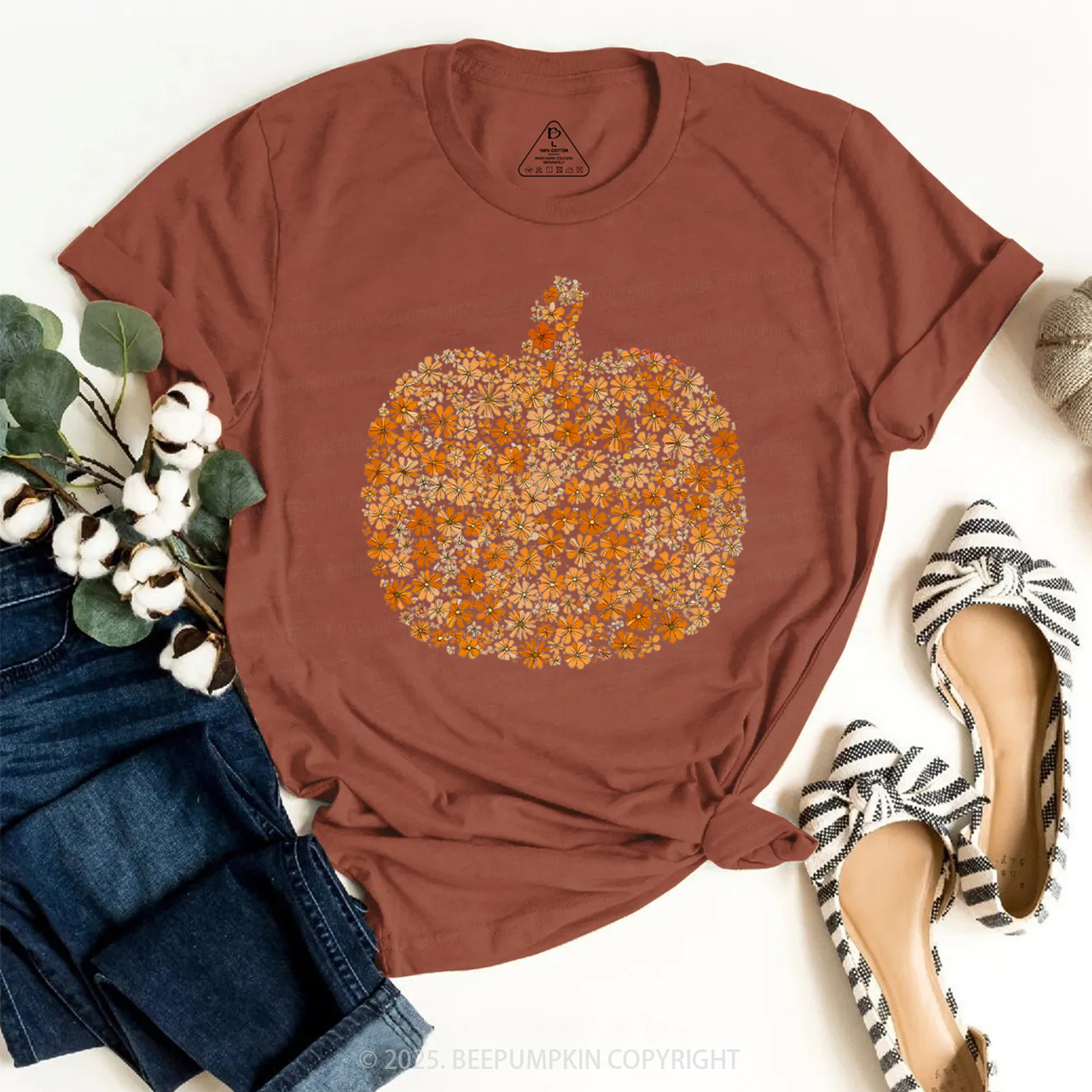 Flower Pumpkin T-Shirts Beepumpkin