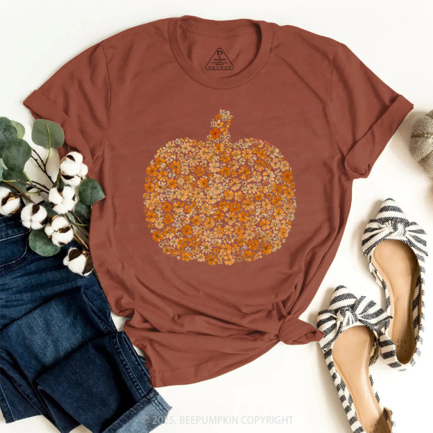 Flower Pumpkin T-Shirts Beepumpkin