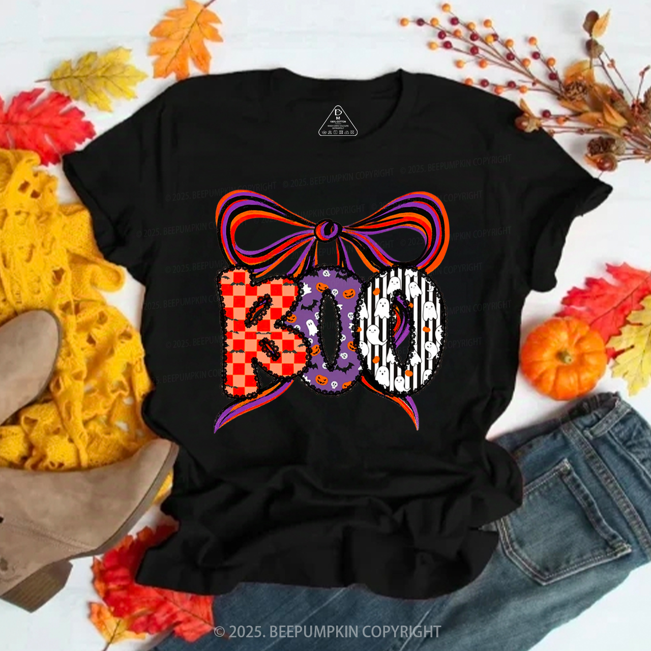 Boo Halloween Coquette T-Shirts Beepumpkin