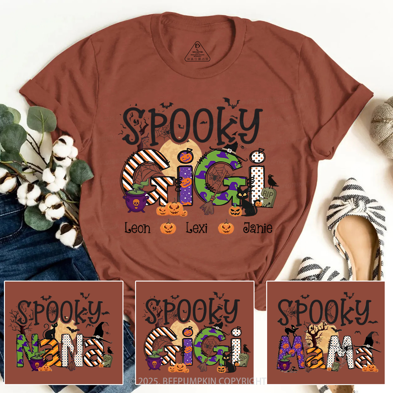 Personalized Spooky Gigi T-Shirts Beepumpkin