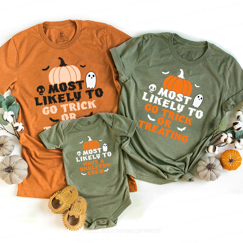Personalized Most Likely To Halloween Family Matching Shirts