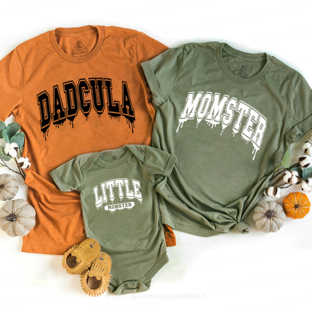 Personalized Little Monster Halloween Family Matching Shirts