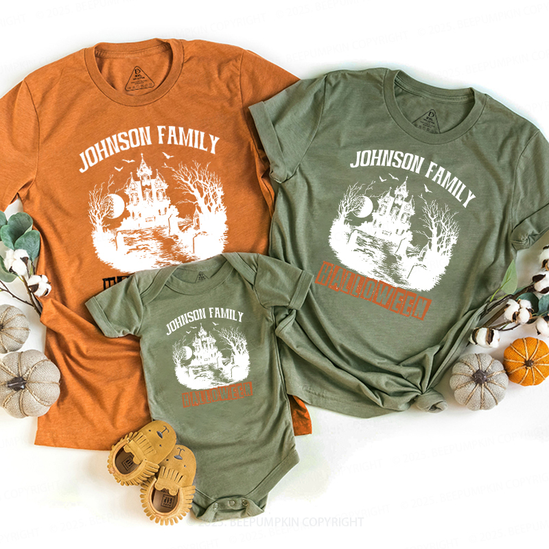 Personalized Halloween Family Name Matching Shirts
