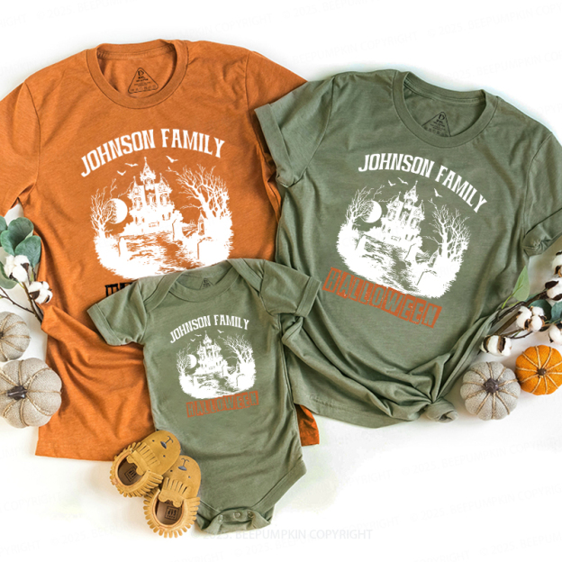 Personalized Halloween Family Name Matching Shirts