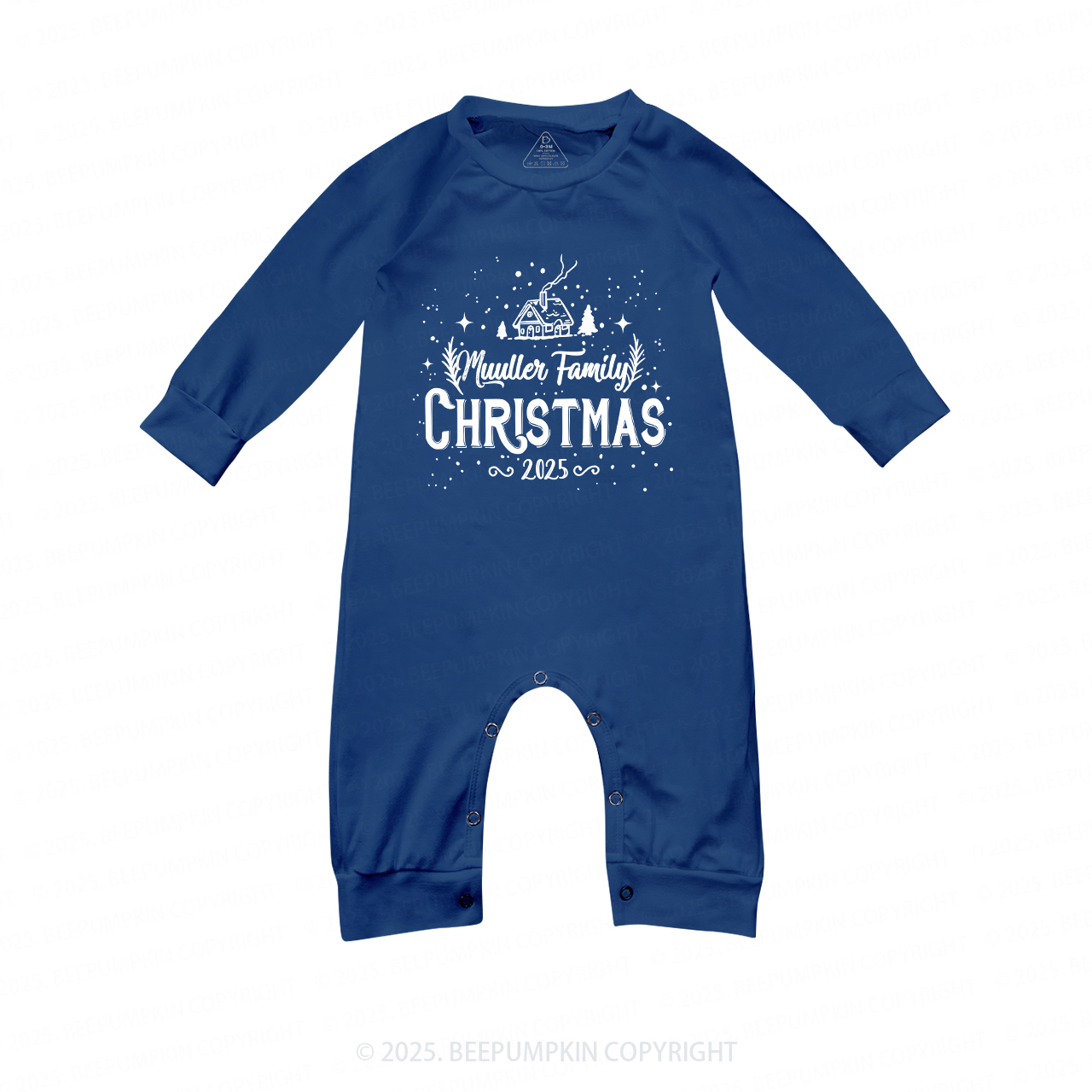 Personalized Various 2025 Christmas Tree Family Matching Blue Pajamas Beepumpkin