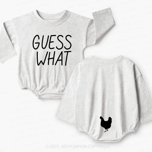 Guess What Chicken Butt Baby Bubble Romper Beepumpkin