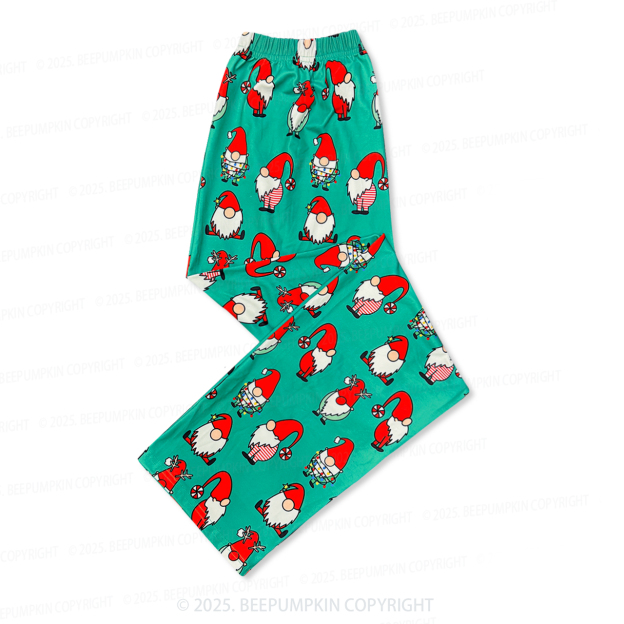 [Copy]Blue Green Monster Plaid Family Matching Pajama Pants With Pockets