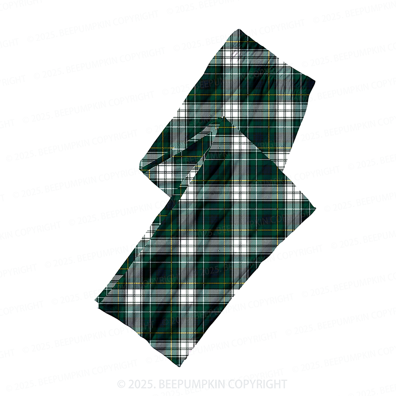 Christmas Black And Green Family Matching Pajama Pants With Pockets