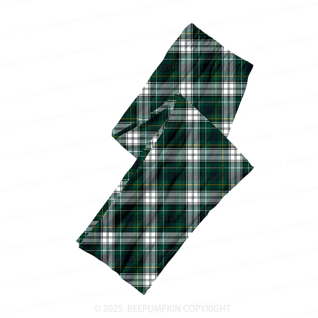 Christmas Black And Green Family Matching Pajama Pants With Pockets