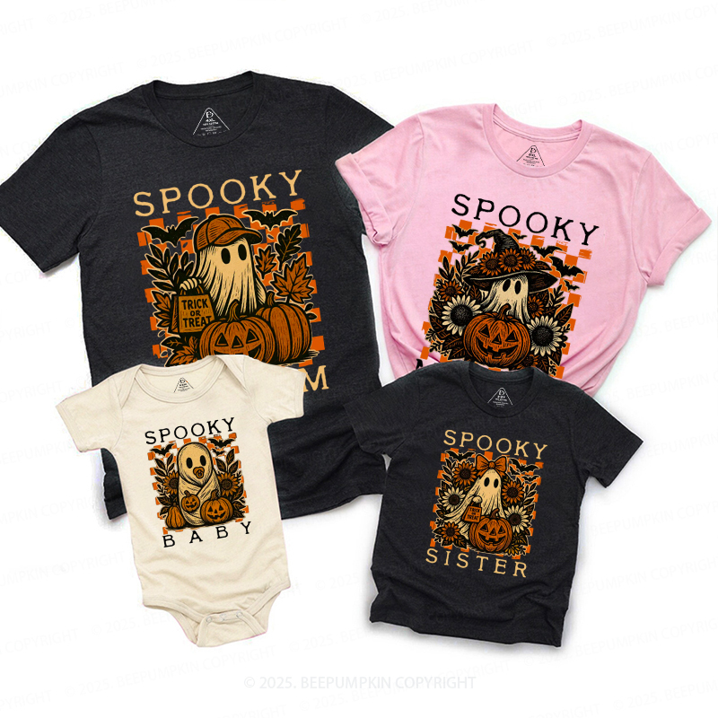 Personalized Pumpkin Patch Ghosts Halloween Family Matching Shirts