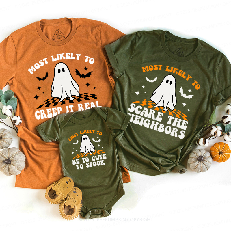Personalized Most Likely To Halloween Family Matching Shirts