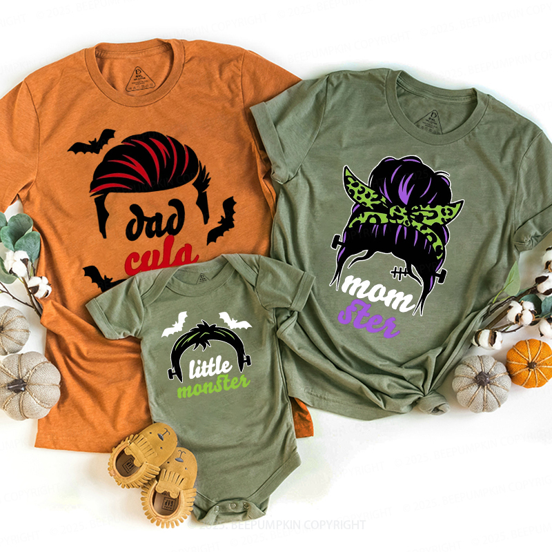 Personalized Halloween Monster Squad Family Matching Shirts