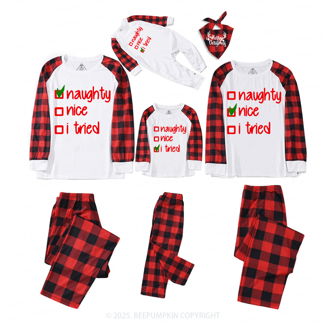 Personalized Naughty Or Nice Family Matching Pajamas