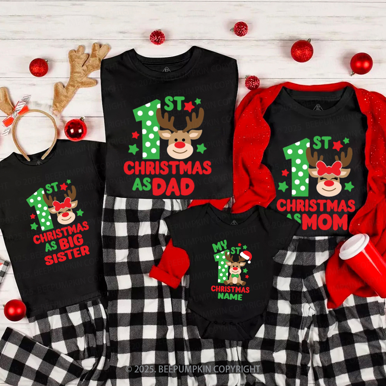Holiday Memories Christmas Family Matching T-Shirts Beepumpkin