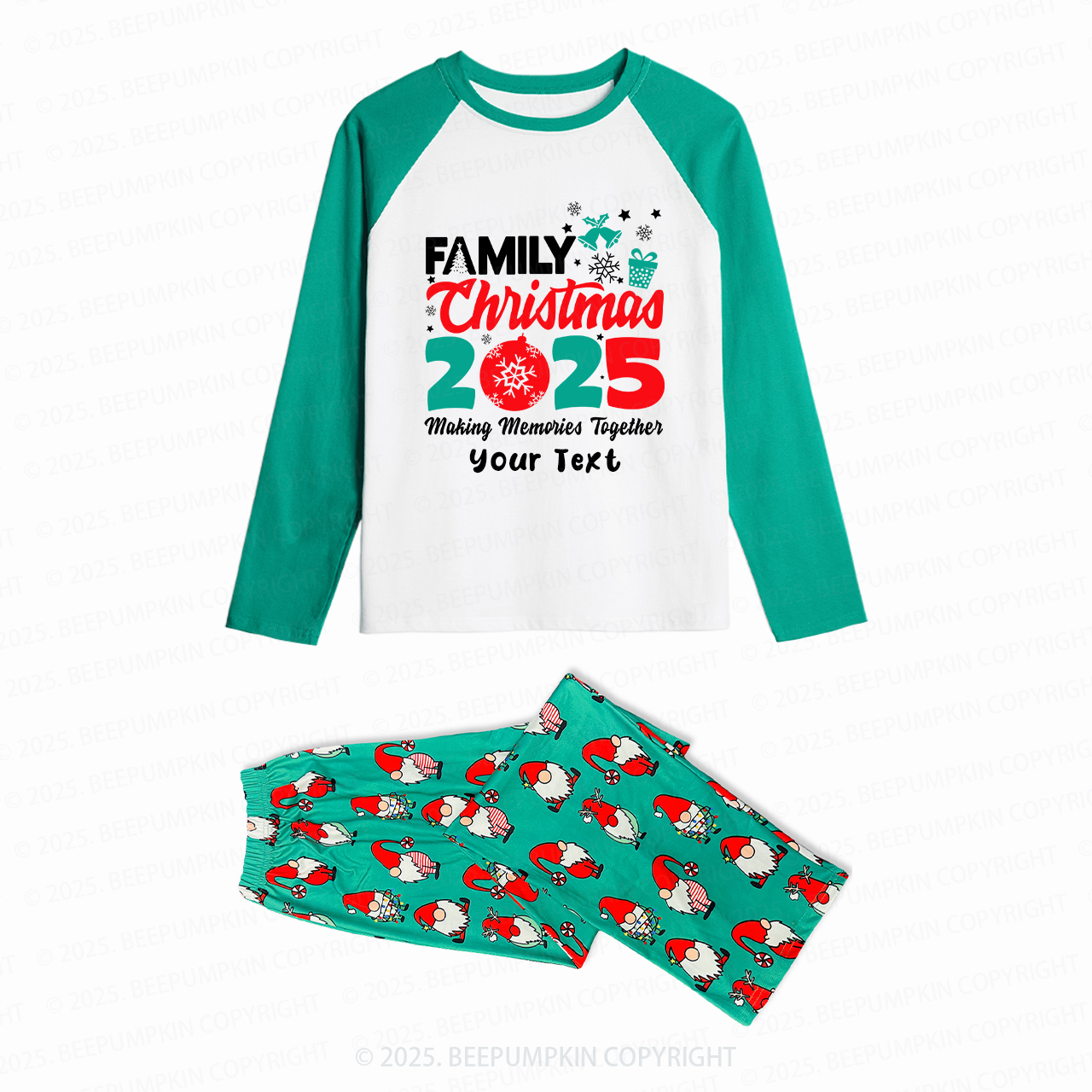 Personalized 2025 Family Matching Christmas Gnomes Pajamas Beepumpkin