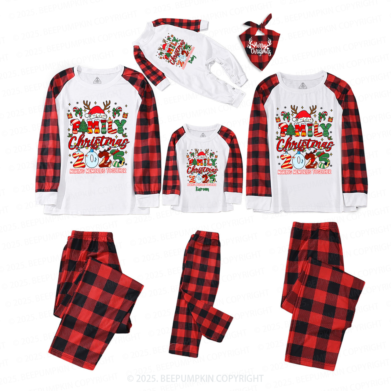 Personalized Christmas Magic 2025 Family Matching Pajamas