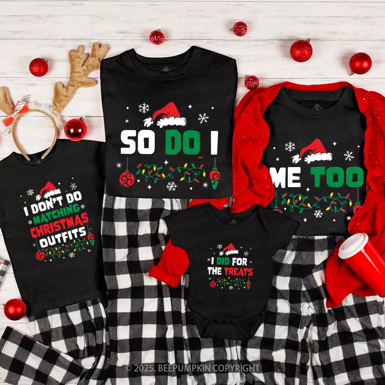 Personalized Christmas Clothing Wars Family Matching T-Shirts Beepumpkin