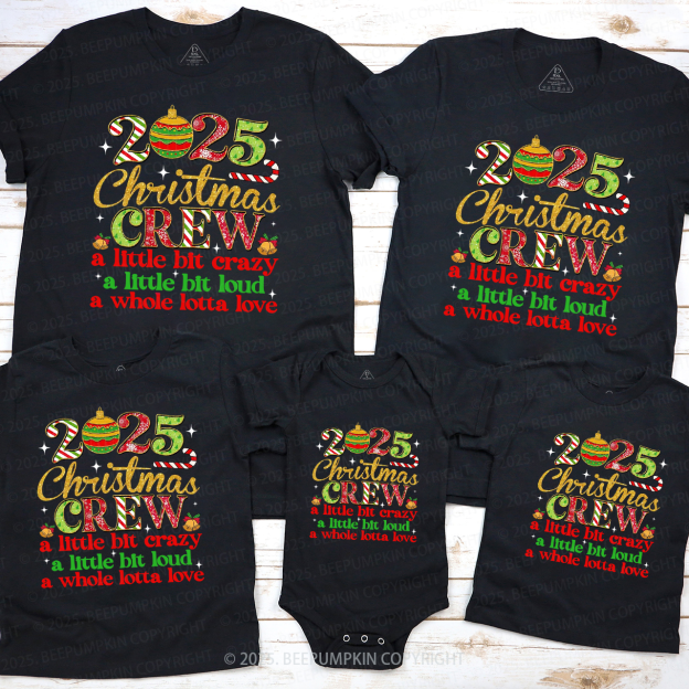 Christmas Crew 2025 Family Matching T-Shirts Beepumpkin