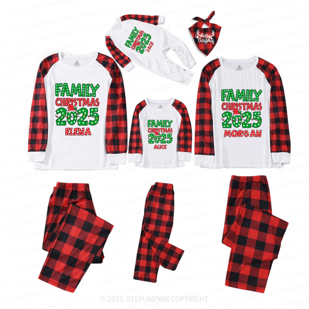 Personalized Christmas Christmas Neon Family Matching Pajamas