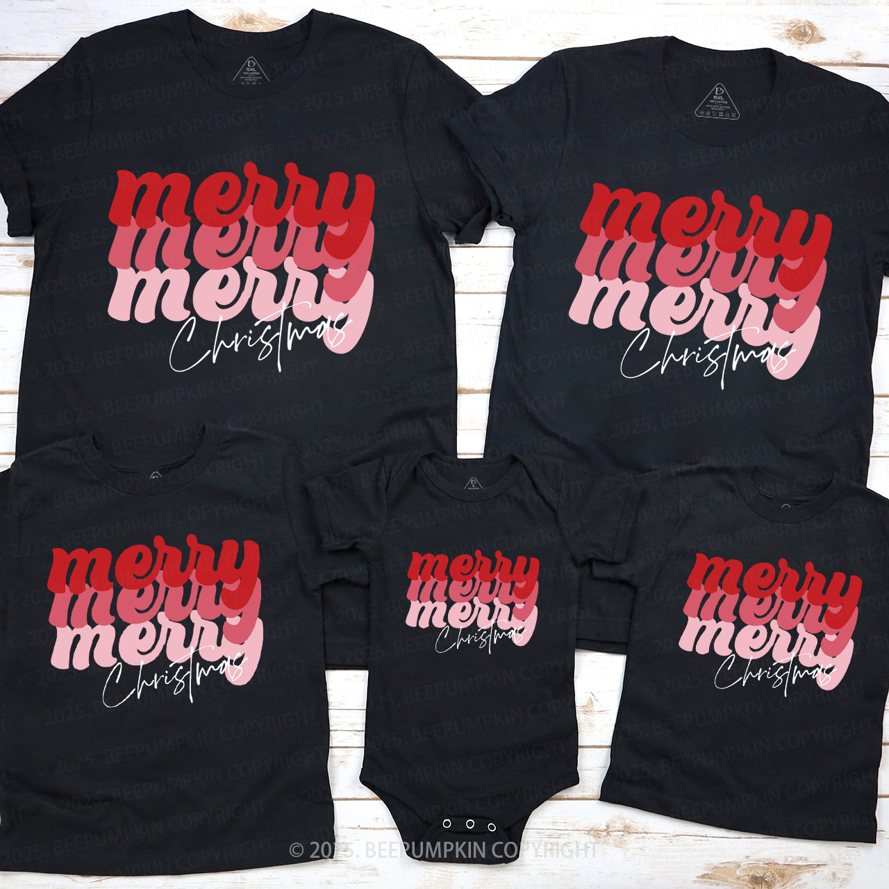 Merry Christmas Family Matching Shirts Beepumpkin