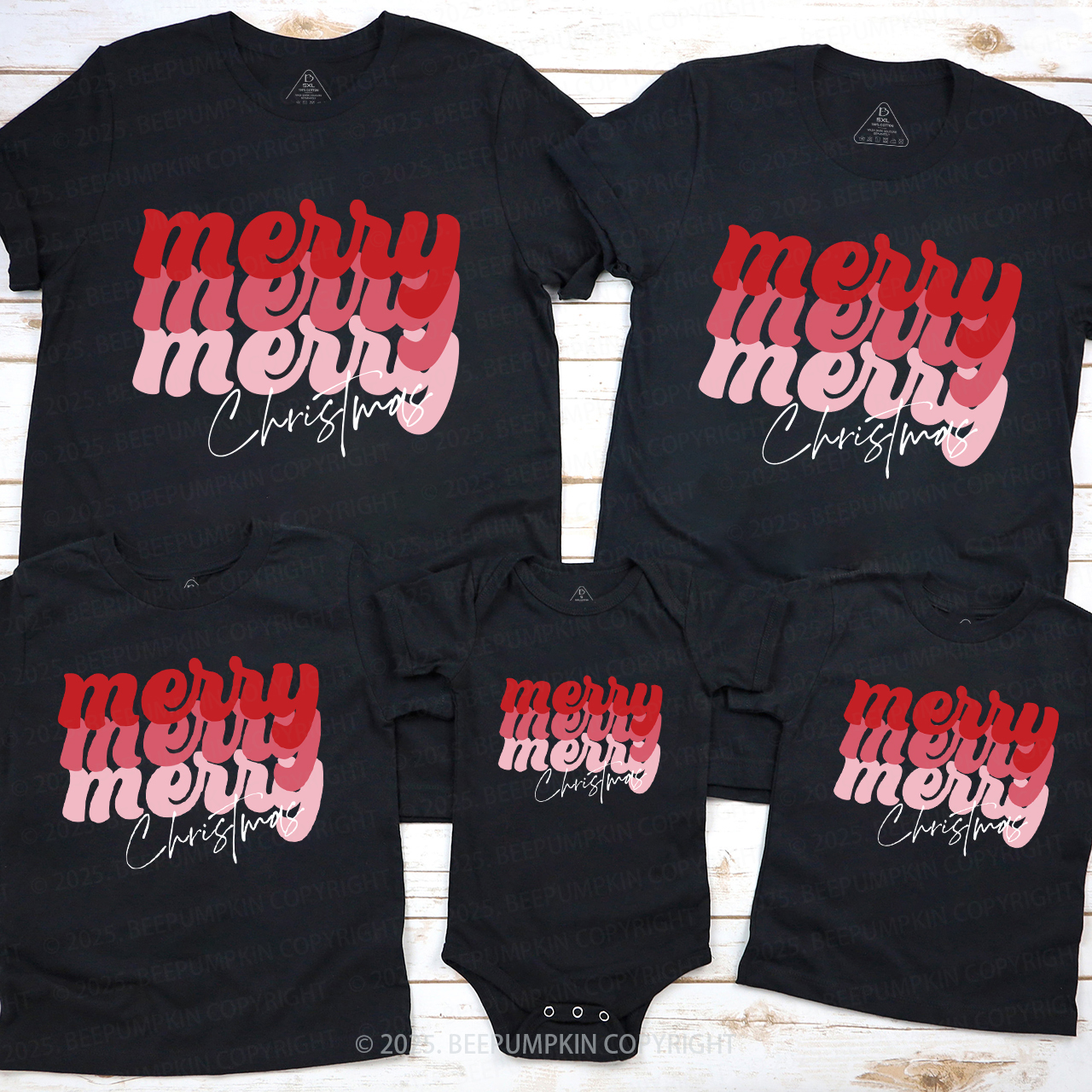 Merry Christmas Family Matching Shirts Beepumpkin