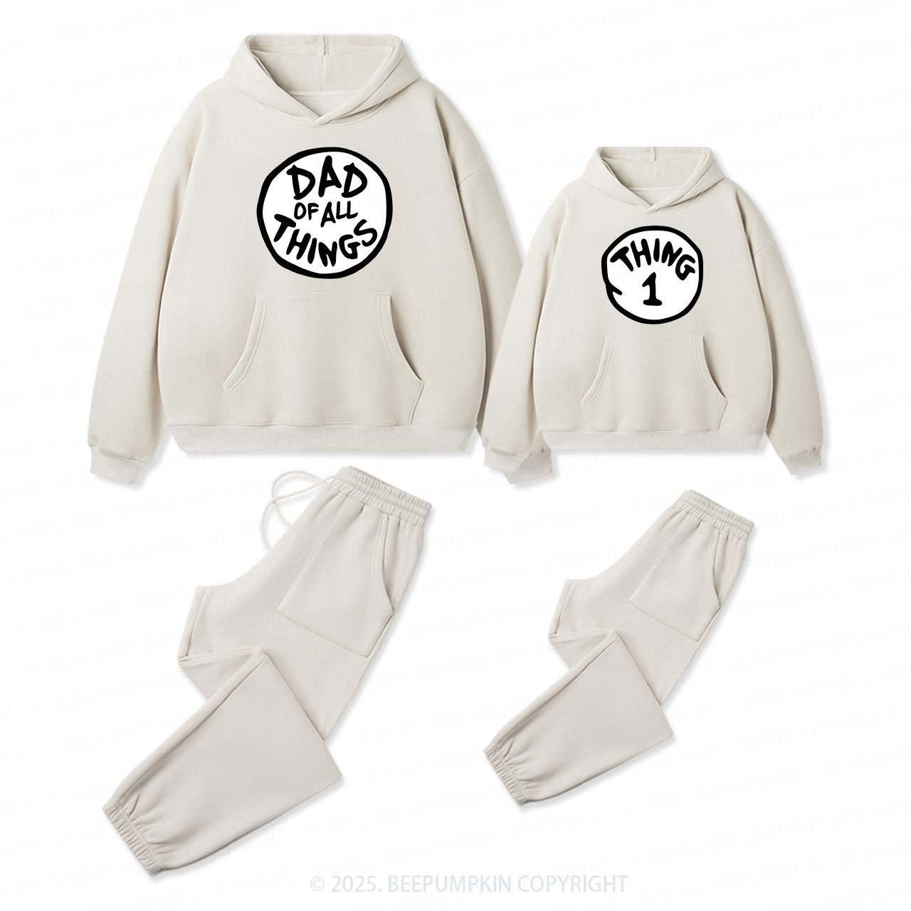 Personalized Thing Family Matching Hoodie Set