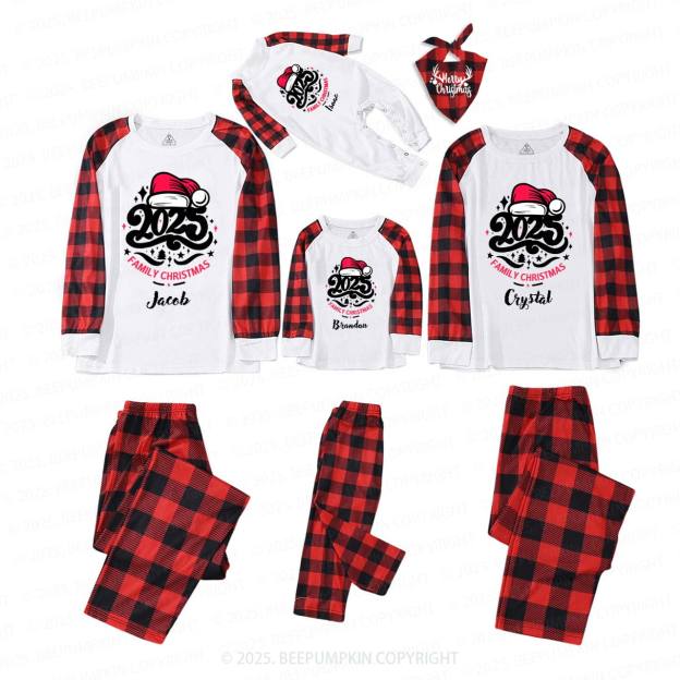 Personalized 2025 Name Christmas Family Matching Pajama Set Beepumpkin