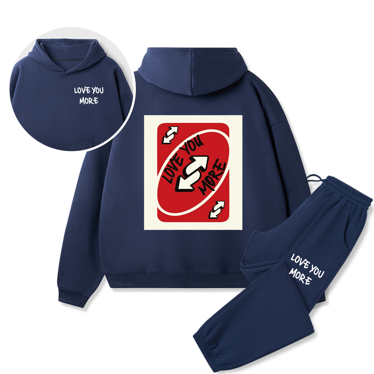 Love You More Family Matching Hoodie Set