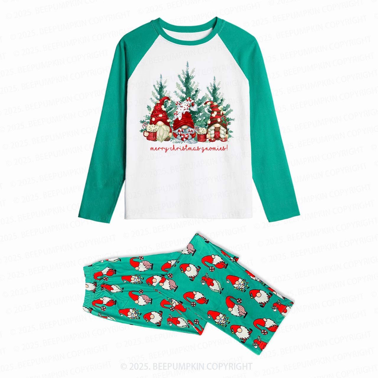 Merry Christmas Gnomies Family Matching Gnomes Pajamas Beepumpkin