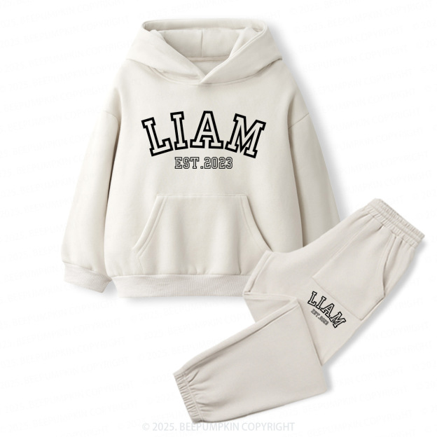 Personalized Hollow Name Toddler&Kids Hoodie Set