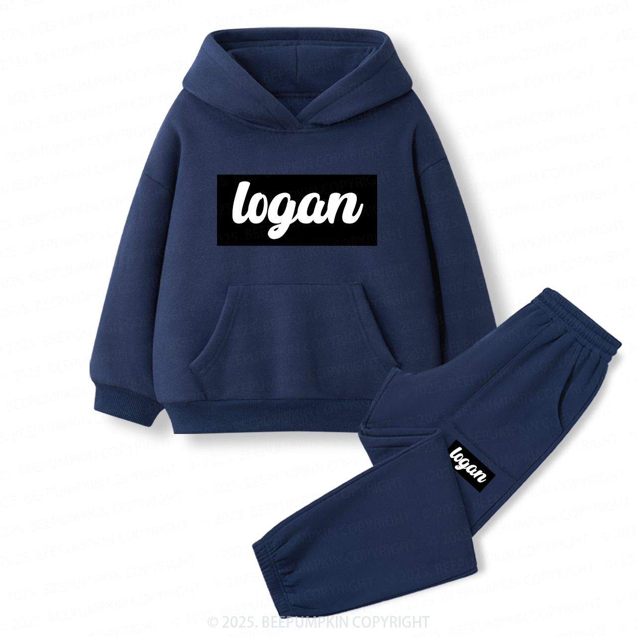 Personalized BOX Collection Name Toddler&Kids Hoodie Set