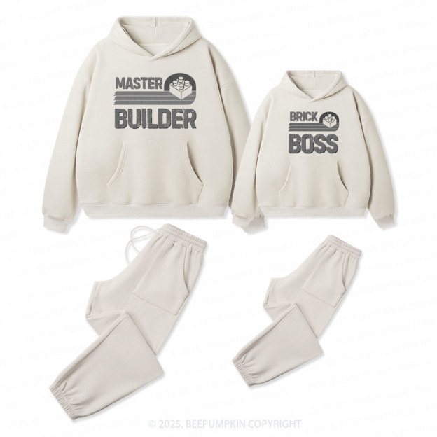 Personalized Master Builder Family Matching Hoodie Set
